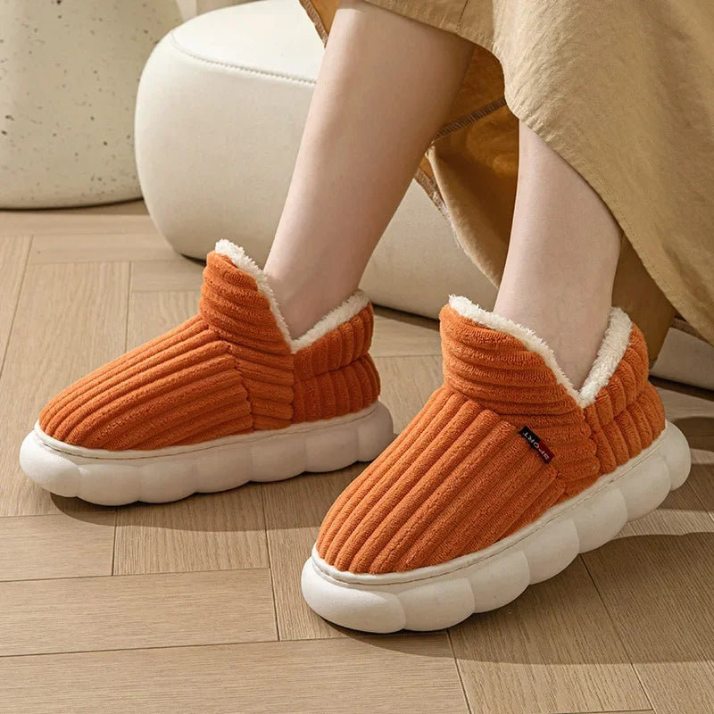 Pantuflas de algodón para otoño e invierno: suela acolchada, cálidas y cómodas, ideales para uso en casa - Kumo Rose™