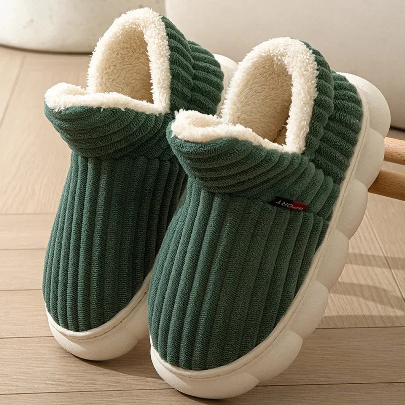 Pantuflas de algodón para otoño e invierno: suela acolchada, cálidas y cómodas, ideales para uso en casa - Kumo Rose™