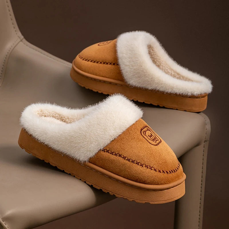 Pantuflas de mujer: suaves, cálidas y antideslizantes, con suela gruesa y diseño elegante. Perfectas para interior y exterior - Kumo Rose™