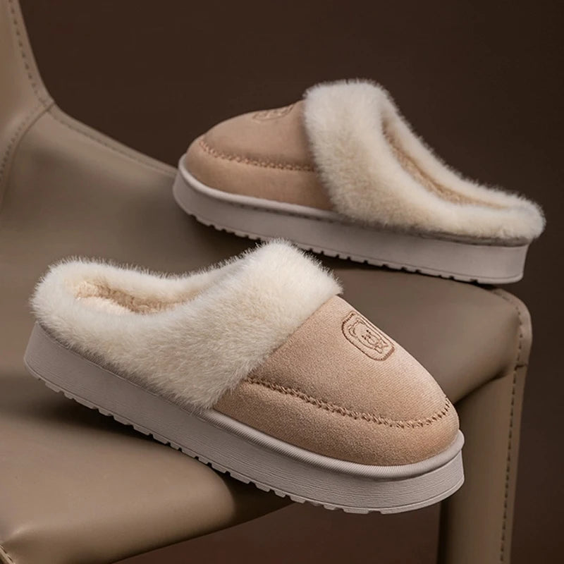 Pantuflas de mujer: suaves, cálidas y antideslizantes, con suela gruesa y diseño elegante. Perfectas para interior y exterior - Kumo Rose™