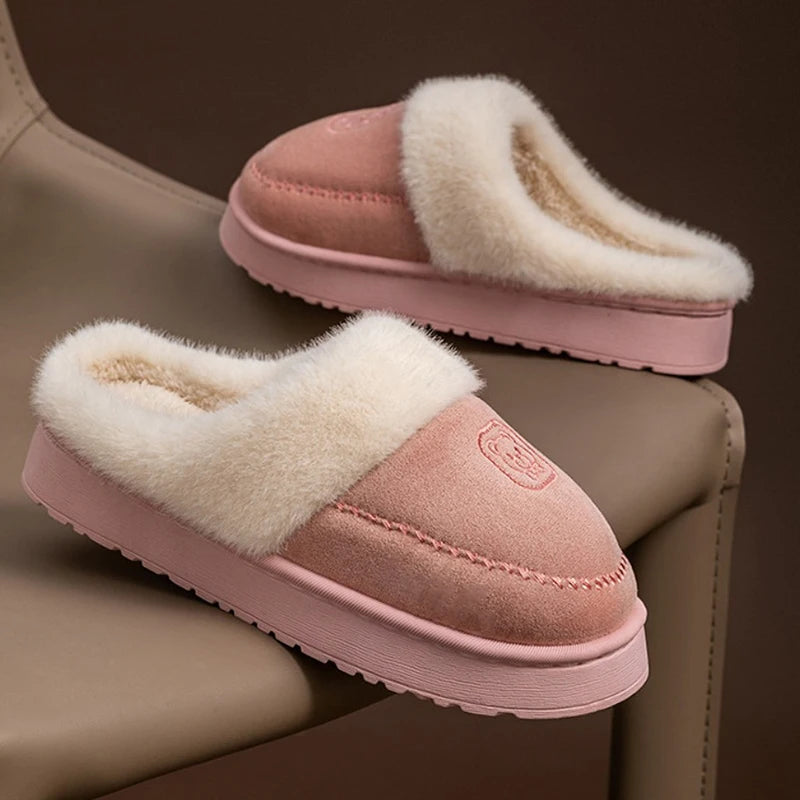 Pantuflas de mujer: suaves, cálidas y antideslizantes, con suela gruesa y diseño elegante. Perfectas para interior y exterior - Kumo Rose™