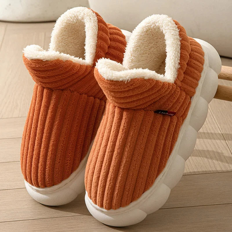 Pantuflas de algodón para otoño e invierno: suela acolchada, cálidas y cómodas, ideales para uso en casa - Kumo Rose™