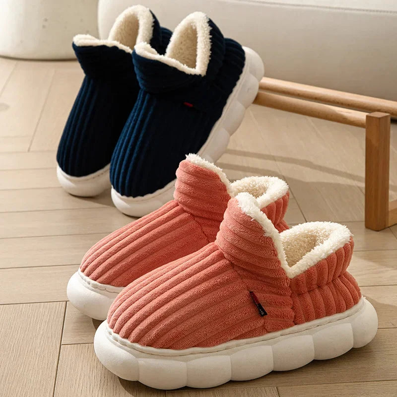 Pantuflas de algodón para otoño e invierno: suela acolchada, cálidas y cómodas, ideales para uso en casa - Kumo Rose™