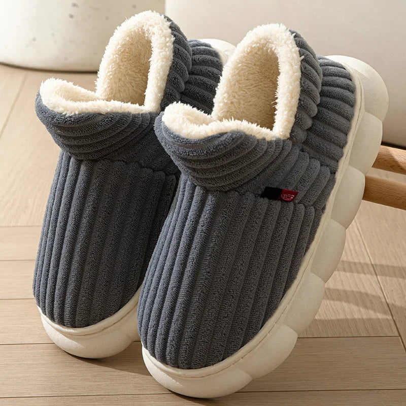Pantuflas de algodón para otoño e invierno: suela acolchada, cálidas y cómodas, ideales para uso en casa - Kumo Rose™