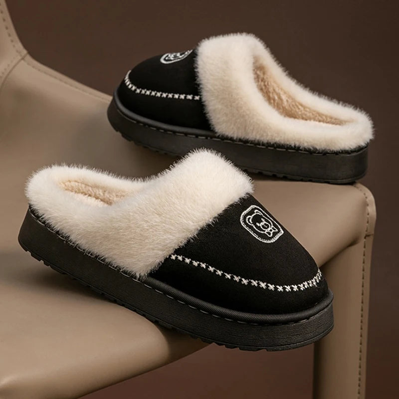 Pantuflas de mujer: suaves, cálidas y antideslizantes, con suela gruesa y diseño elegante. Perfectas para interior y exterior - Kumo Rose™