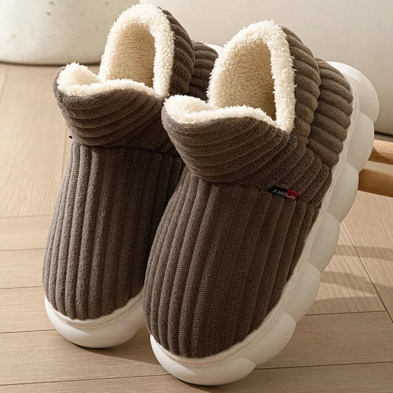 Pantuflas de algodón para otoño e invierno: suela acolchada, cálidas y cómodas, ideales para uso en casa - Kumo Rose™
