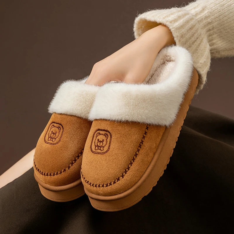 Pantuflas de mujer: suaves, cálidas y antideslizantes, con suela gruesa y diseño elegante. Perfectas para interior y exterior - Kumo Rose™