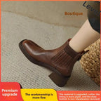 Botines Chelsea de tacón ancho: estilo francés, punta cuadrada y efecto estilizador. Ideales para otoño e invierno- Kumo Rose™