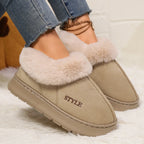 Botines de invierno para mujer: interior de lana, plataforma cómoda y estilo cálido para casa o exterior - Kumo Rose™