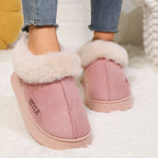 Botines de invierno para mujer: interior de lana, plataforma cómoda y estilo cálido para casa o exterior - Kumo Rose™